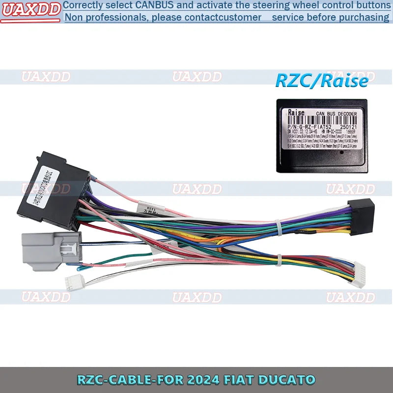 FOR 2004-2010 FIAT Coma FOR 2024 FIAT DUCATO Multimedia Dashboard Navigation Decoder Canbu