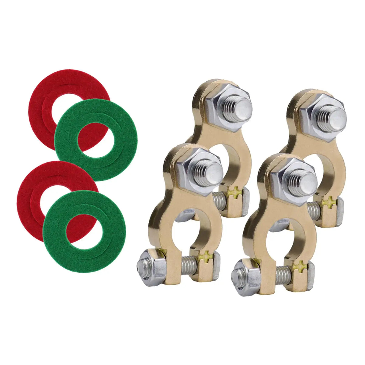 4 Pieces M8 Battery Terminal Connectors for 12V Universal 2inch Long Quick Release Durable Car R - Automotive LED Light