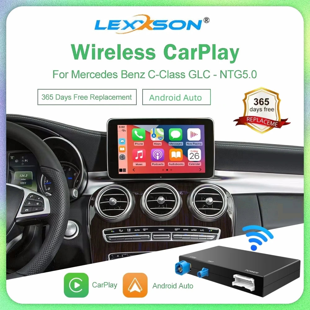 Upgrade Wireless Carplay for Mercedes Benz C Class GLC W205 V Class W447 NTG5.0 With Andro | AUTOKITSHOP
