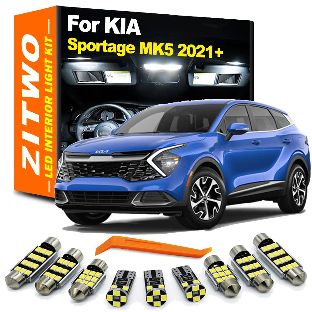 ZITWO For New Kia Sportage MK5 5 V 2021 2022 2023 LED Interior Reading Light Bulbs Kit Trunk Lamp Canbus Error Free