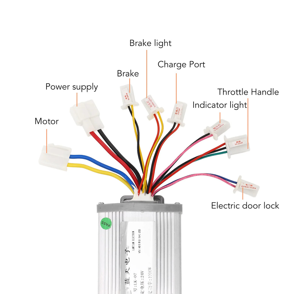 Electric Motor Controller Electric Speed Controller 24V 1000W Brushed Electric Conversion Part f - Automotive LED Light