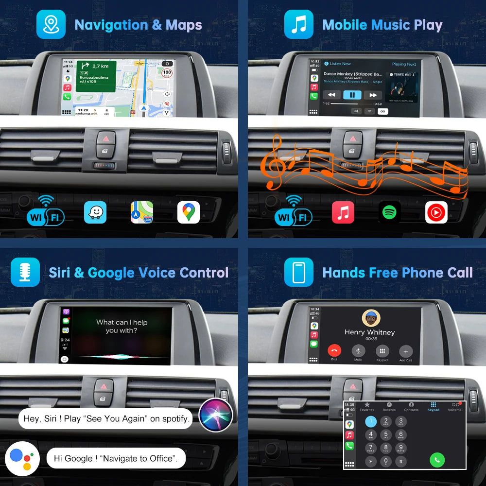 Road Top Wireless Carplay Decoder Interface For BMW NBT 1 2 3 4 5 7 Series X1 X3 X4 X5 X6  | AUTOKITSHOP