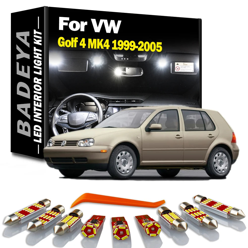 BADEYA 13Pcs LED Interior Reading Door Light Kit For VW Volkswagen Golf 4 MK4 1999 2000 20