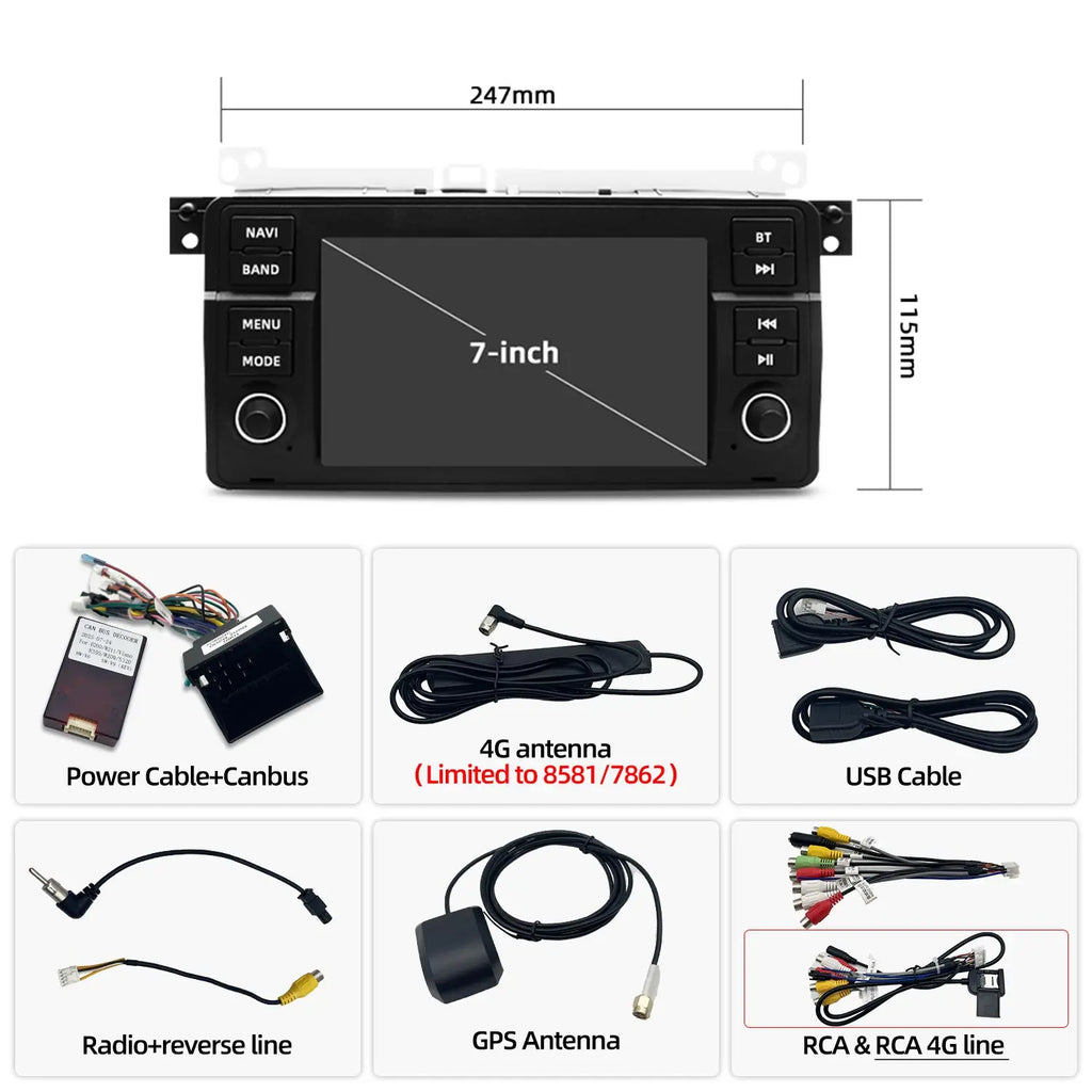 For BMW 3 Series E46 (1999-2006) Android 13 Car Multimedia Audio Player Stereo Radio with