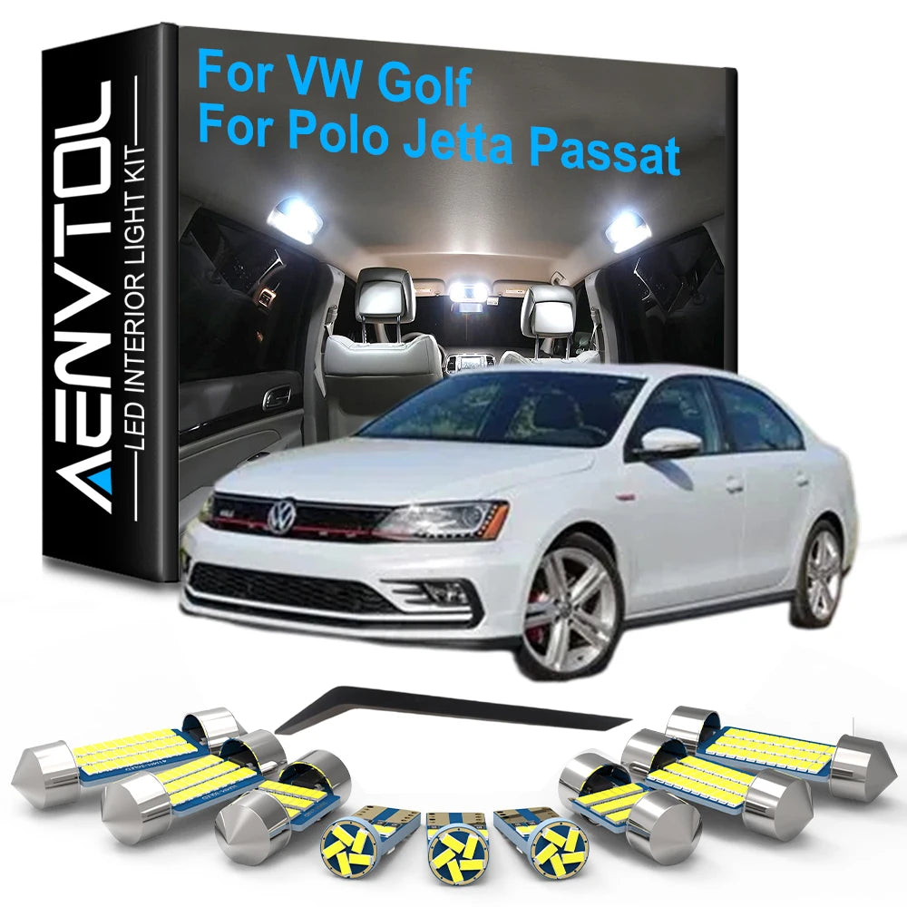 LED Interior Light Kit for VW MK6 MK5 MK7 - Canbus Error-Free Interior Bulbs