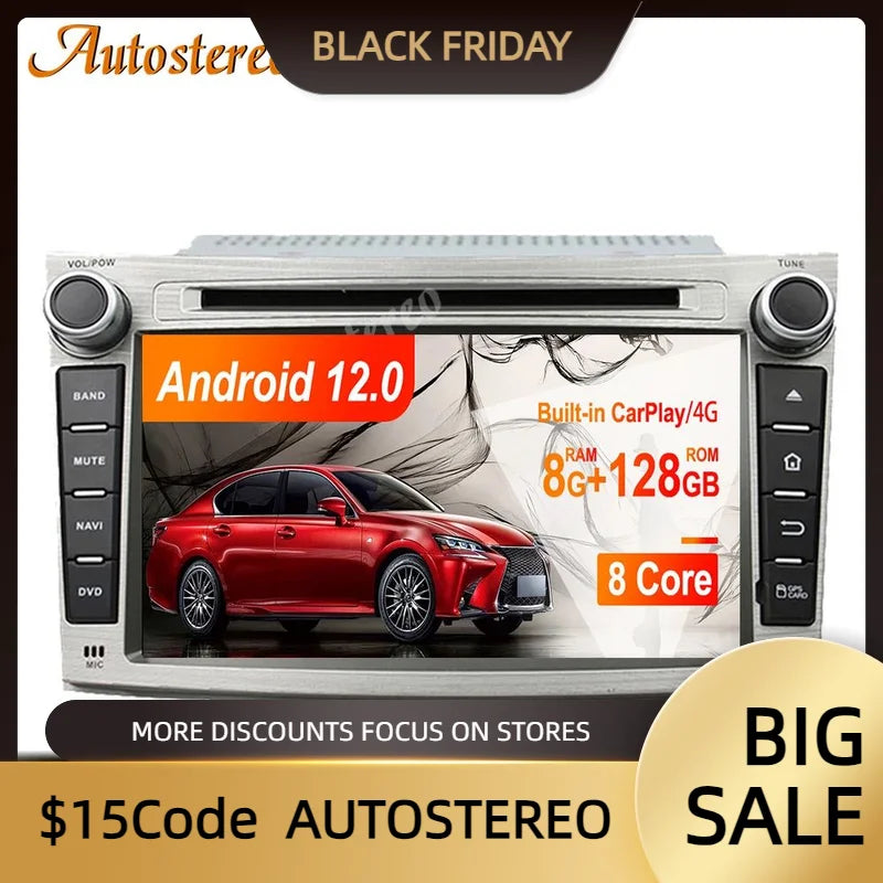 Android 13 For Subaru Outback Legacy 2009-2014 Car GPS Navigation Auto Stereo Head Unit Mu