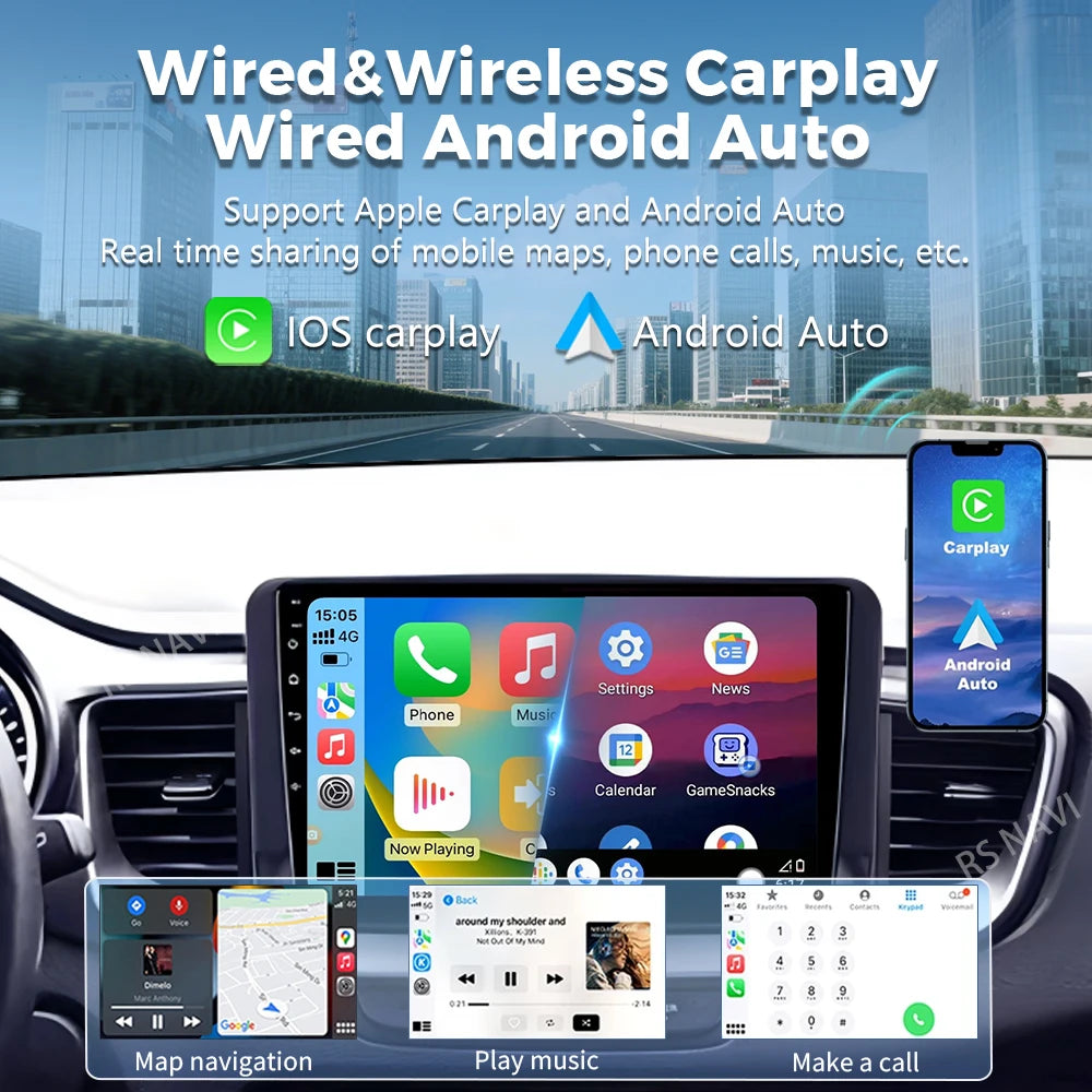 Android 16 WIFI+4G Carplay Auto Car Radio For Kia Ceed 3 CD 2018-2022 Multimedia Video Pla