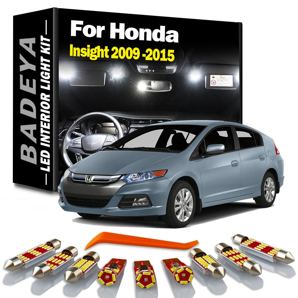 BADEYA 11Pcs LED Interior Dome Map Light Bulb Kit For Honda Insight 2009 2010 2011 2012 20