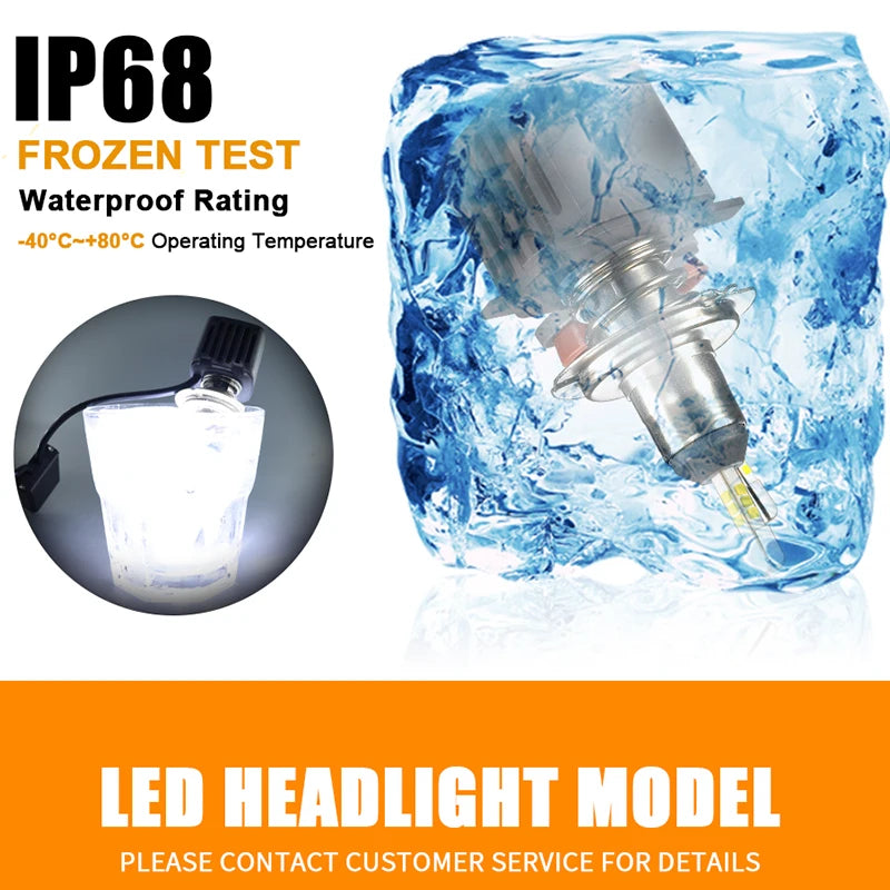 360 CSP CHIPS H7 LED Car Headlights H4 H11 H9 H8 9005 HB3 9006 HB4 Ice Bulbs Turbo Fog Lig