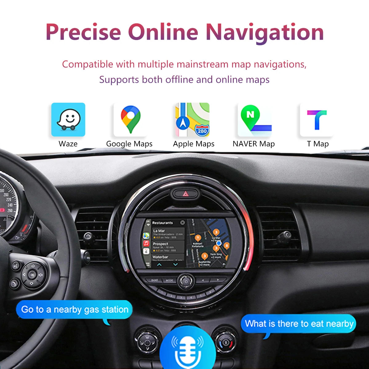 Wireless carplay Android Auto For BMW Mini Cooper NBT CIC R55 R56 R57 R58 R59 R60 R61 F54