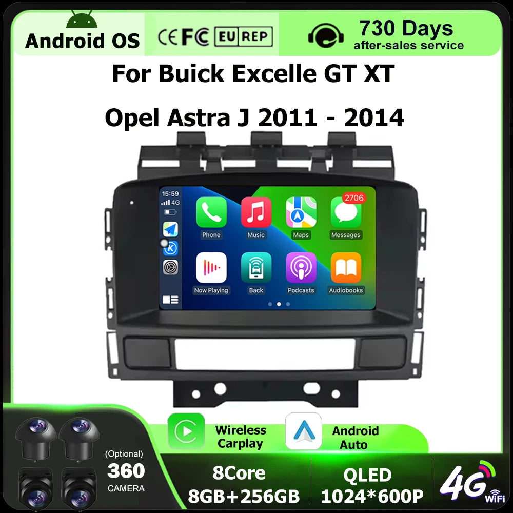 7 Inch For Buick Excelle GT XT Opel Astra J 2011 2012 2013 2014 Android 16 Car Radio Multi