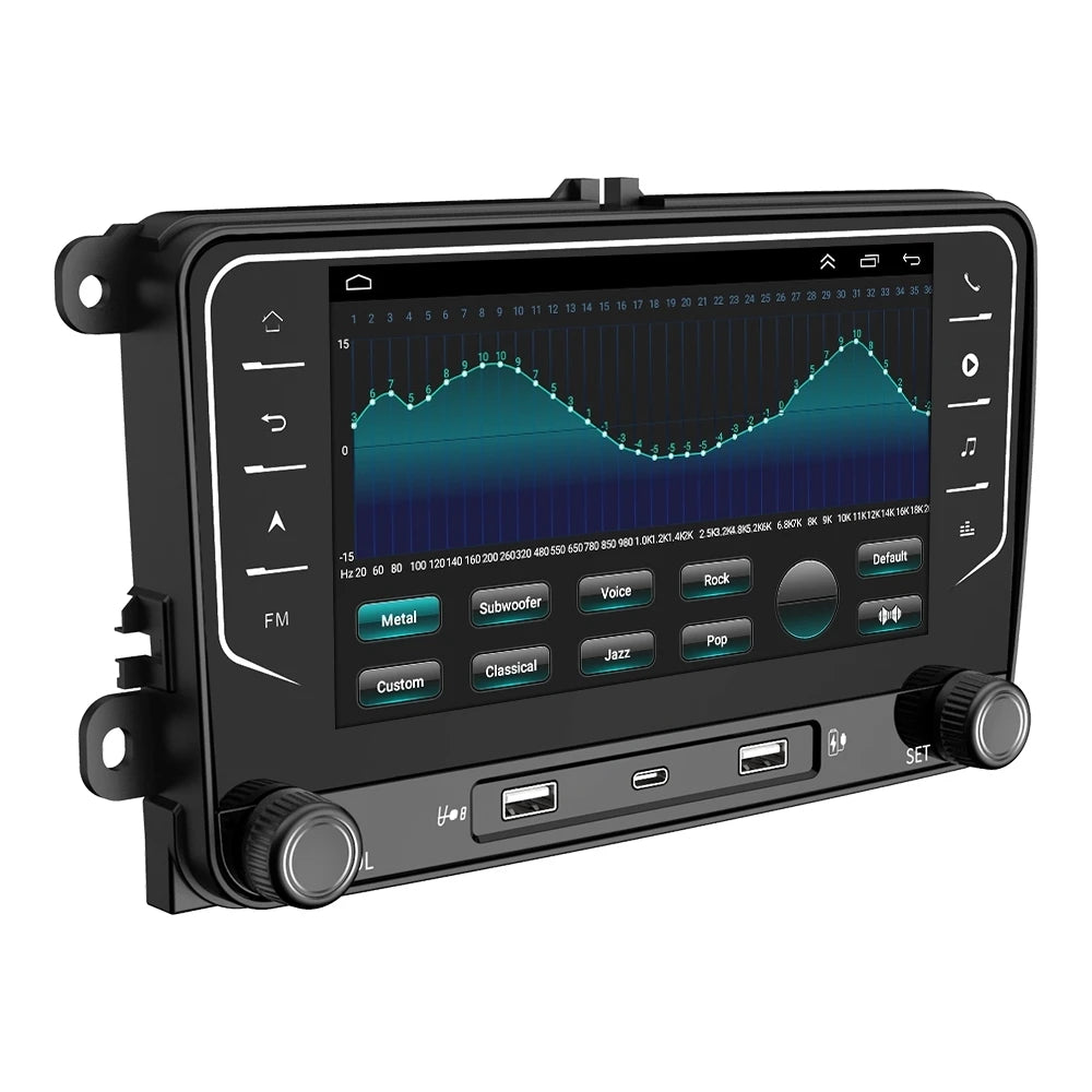 7" Android Car Radio GPS for Volkswagen Universal Model CarPlay Android Auto Bluetooth Steering Control - 2GB 64GB