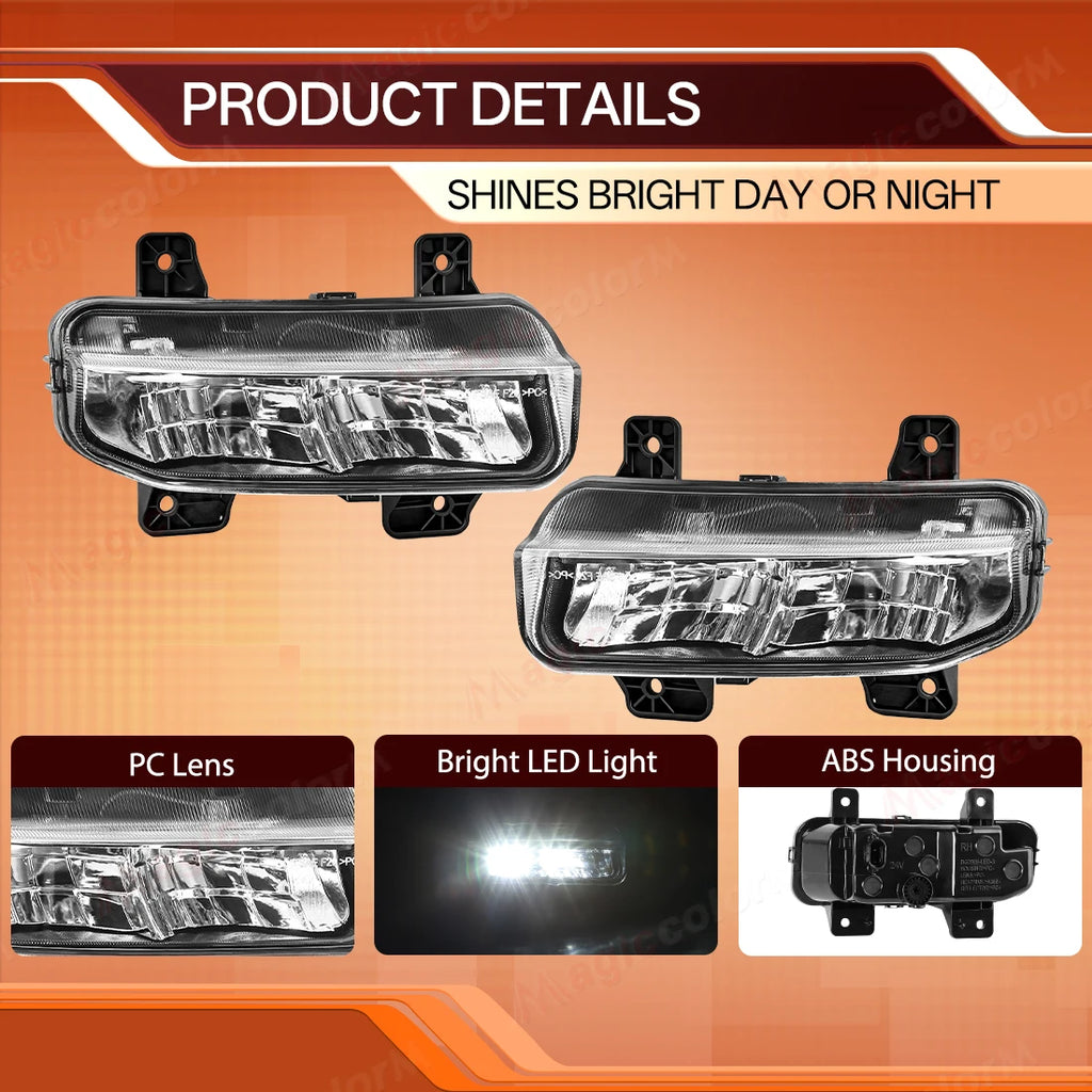 LED Fog Light For Dodge Ram 1500 2500 3500 2019 2020 2021 2022 2023 2024 Withe Yellow Fron | AUTOKITSHOP