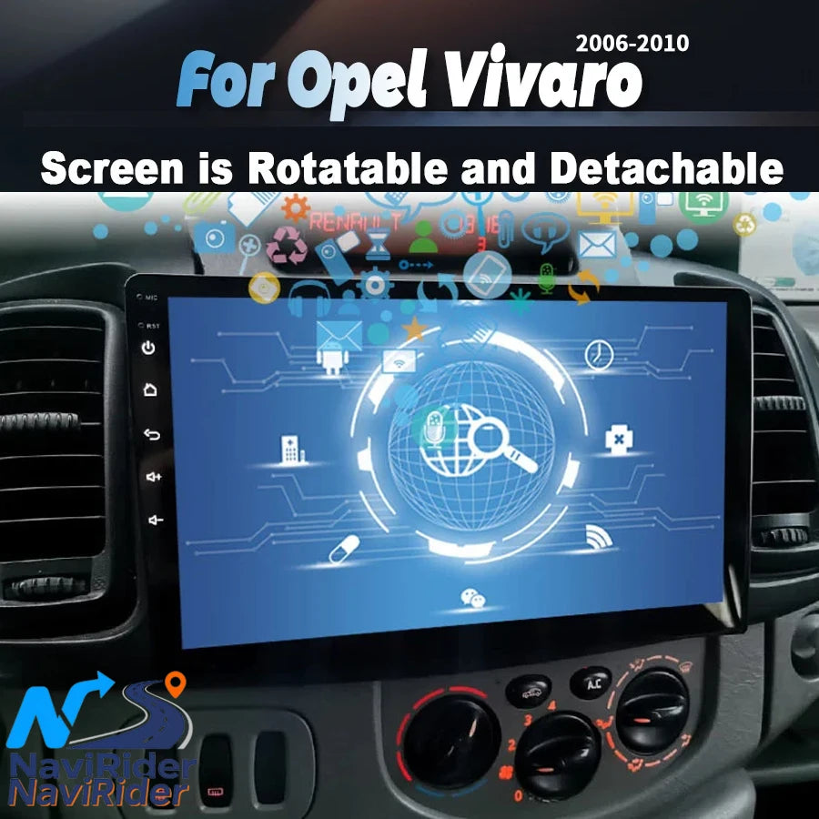 For Opel Vivaro Vauxhall Vivaro Renault Trafic II Nissan Primastar Multimedia Player GPS A