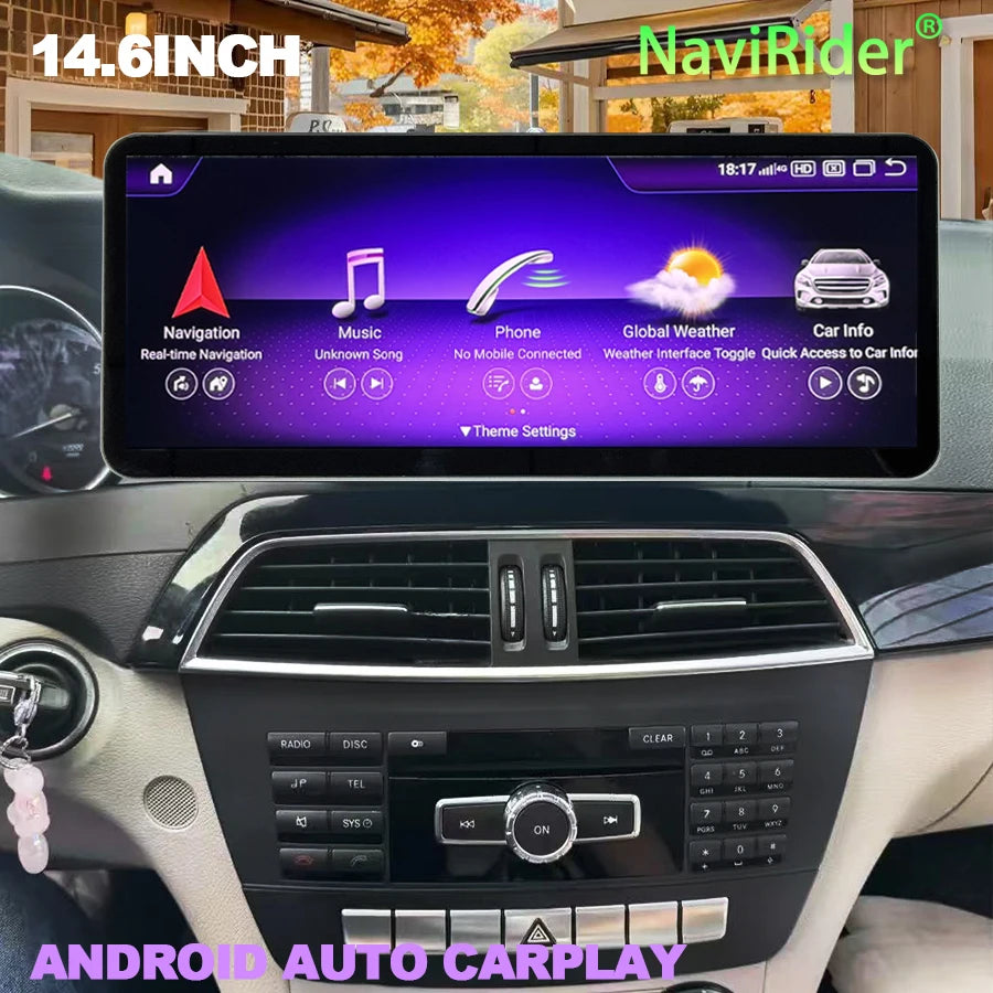 14.6inch For Benz C Class W204 2011-2014 Android Car Radio Carplay GPS Navigation Multimed