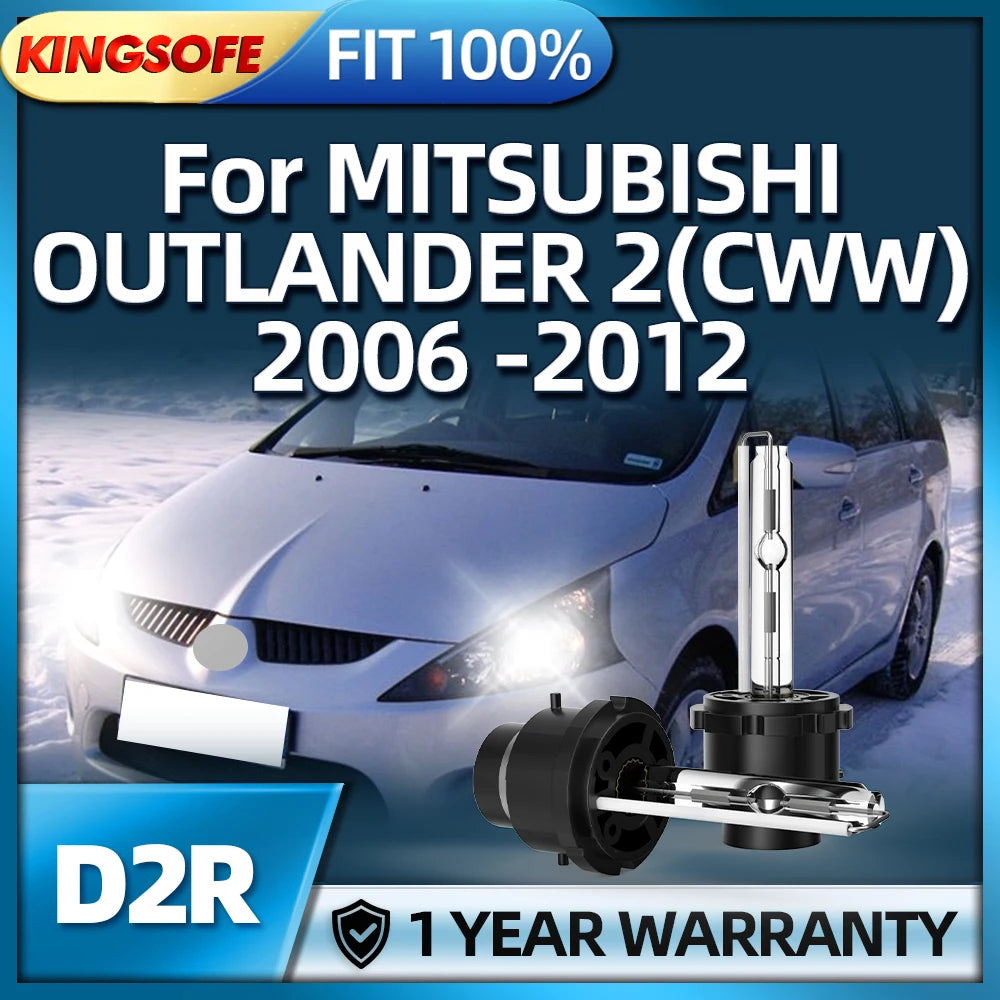 HID 35W Xenon D2R Headlight 6000K Bright White Light Car Lamp For MITSUBISHI OUTLANDER 2(C
