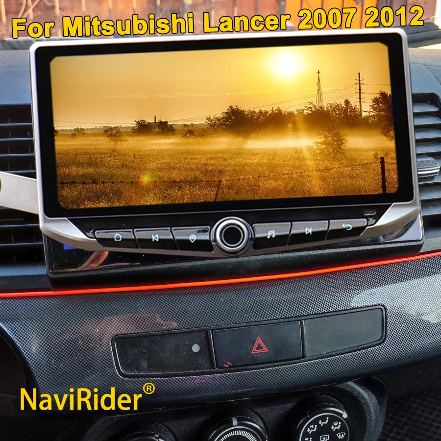 10.88inch Android Qled Screen For Mitsubishi Lancer 2007 2012 Charging Mobile holder GPS V