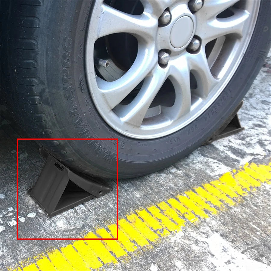 Antislip Vehicle Car Truck Wheel Tire Chock Stop Block Slope Anti-slip Black