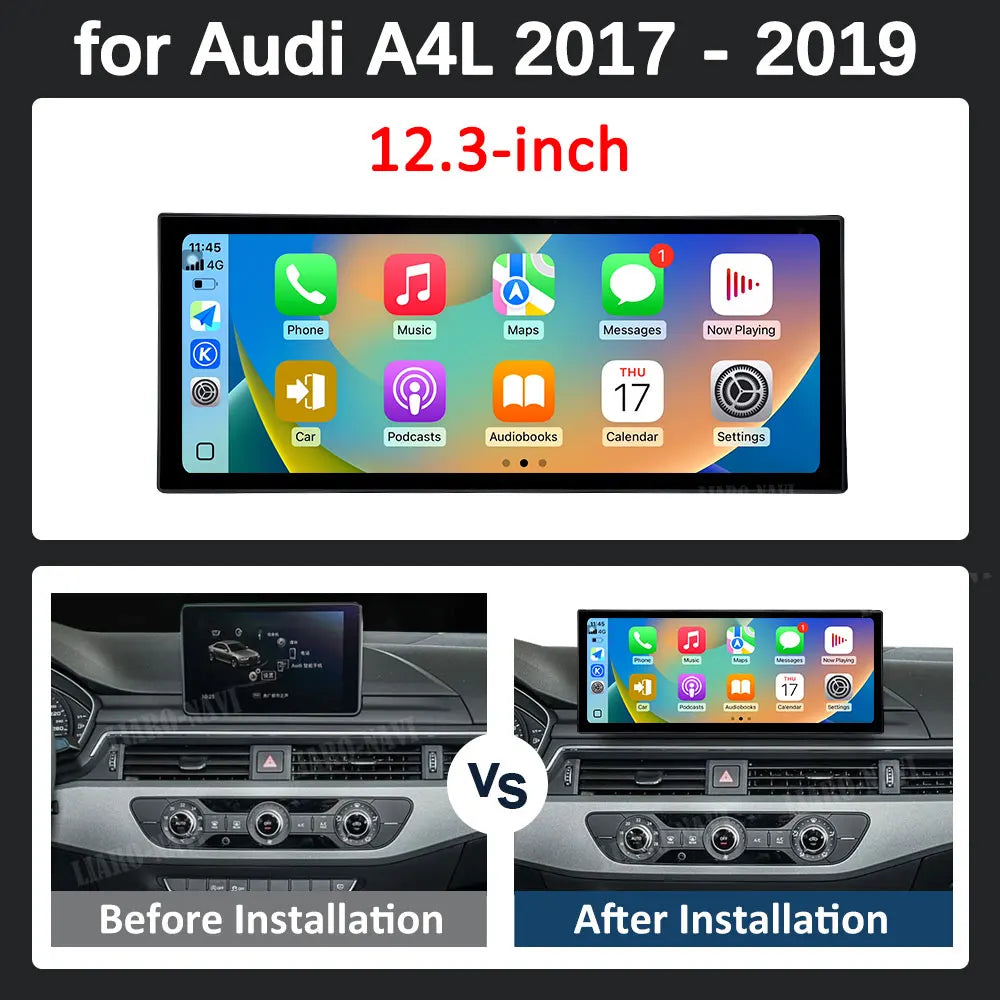 Android 16 System for Audi A4L 2017 - 2019 Car Multimedia Radio Video Player GPS Navi Auto