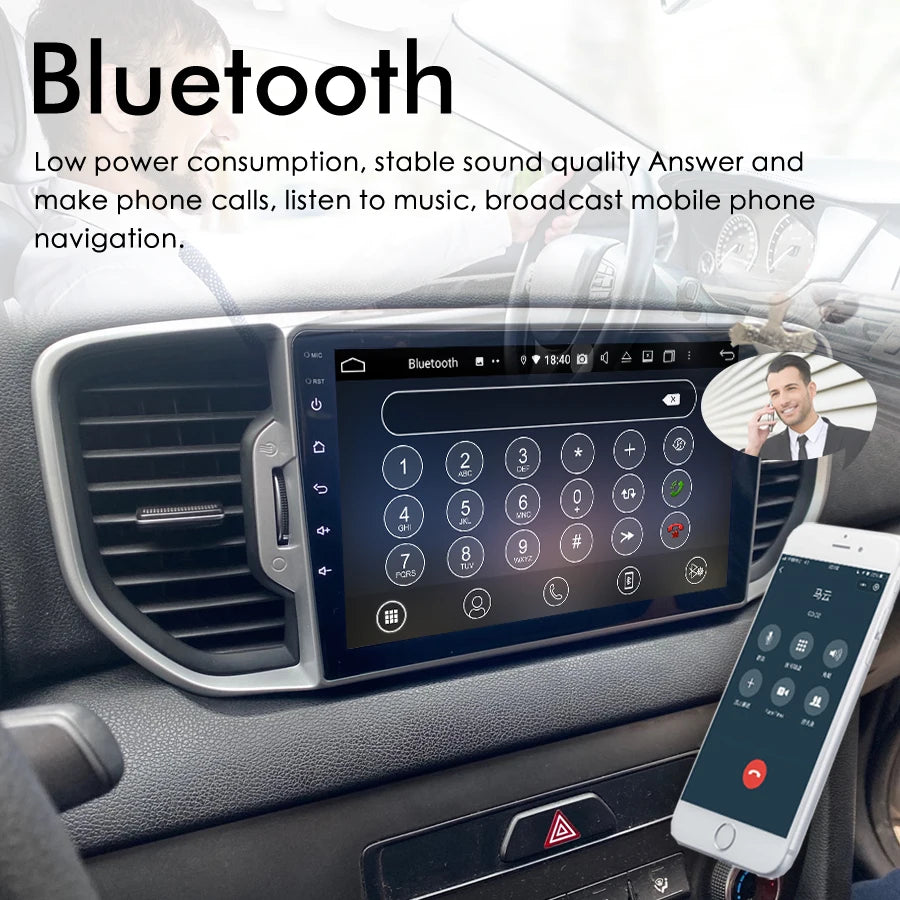 Android 14 8+128GB AI Voice Control Wireless CarPlay DSP Car Radio For KIA Sportage 4 QL 2