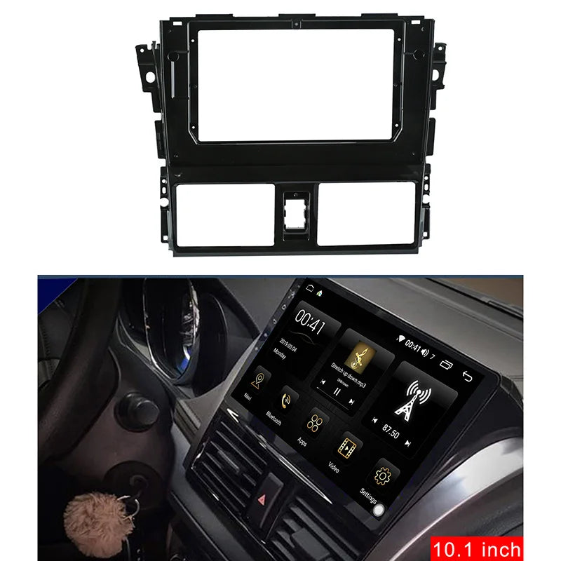 10 Inch Car Fascia For TOYOTA VIOS Yaris 2013- 2017 Fascias Audio Fitting Adaptor Panel 2d | AUTOKITSHOP