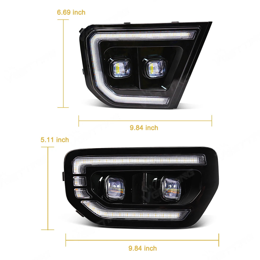 DRL For Ford Ranger Tremor Wildtrak 2022 2023 2024 LED Daytime Running Lights Car Fog Lamp | AUTOKITSHOP