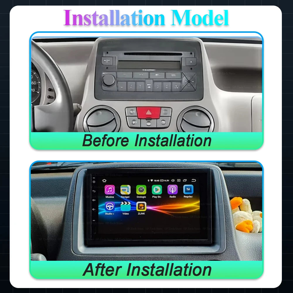 Android 16 For Fiat Panda 2003 2004 2005 2006 2007 2008-2012 Wireless Carplay Car Radio Mu | AUTOKITSHOP