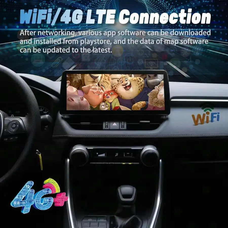 12.3 Inch Screen For Toyota RAV4 Prime XSE 2021 2022 Android 15 Car Radio GPS Navigation M | AUTOKITSHOP