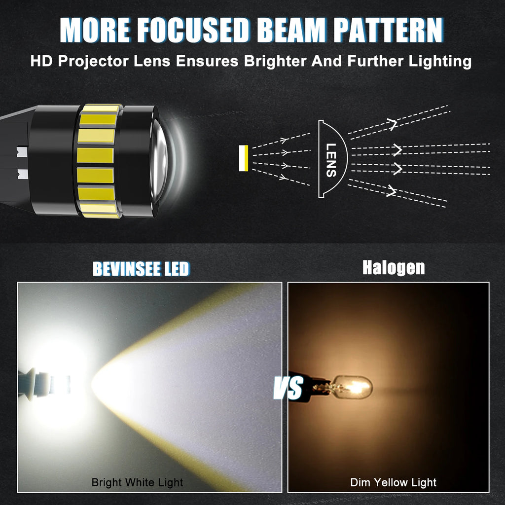 10-Piece LED Interior Light Kit for T10 W5W - Canbus Error-Free Interior Bulbs