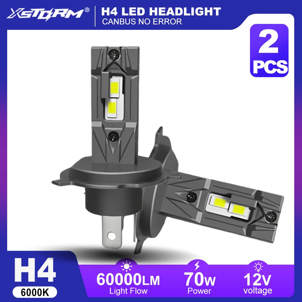 XSTORM H4 LED Lights Bulbs H1 H11 9005 9006 H7 LED Headlight Canbus 70W 60000LM Car Headli