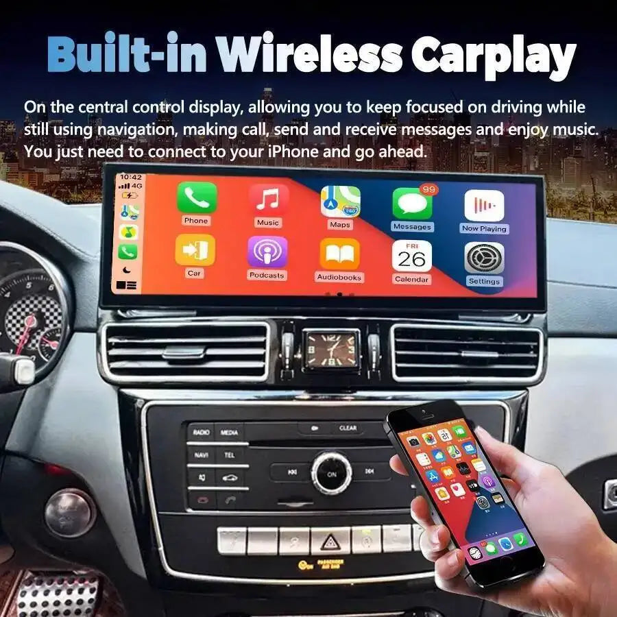 14.9" 2K Screen For Mercedes Benz Ml GL GLE GLS W166 X166 2012-2018 Android 14 Multimedia  | AUTOKITSHOP