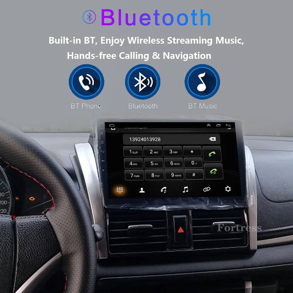 Android Car Radio Stereo GPS Navigation For Toyota Yaris Vios 2014 2015 2016 Auto Multimid
