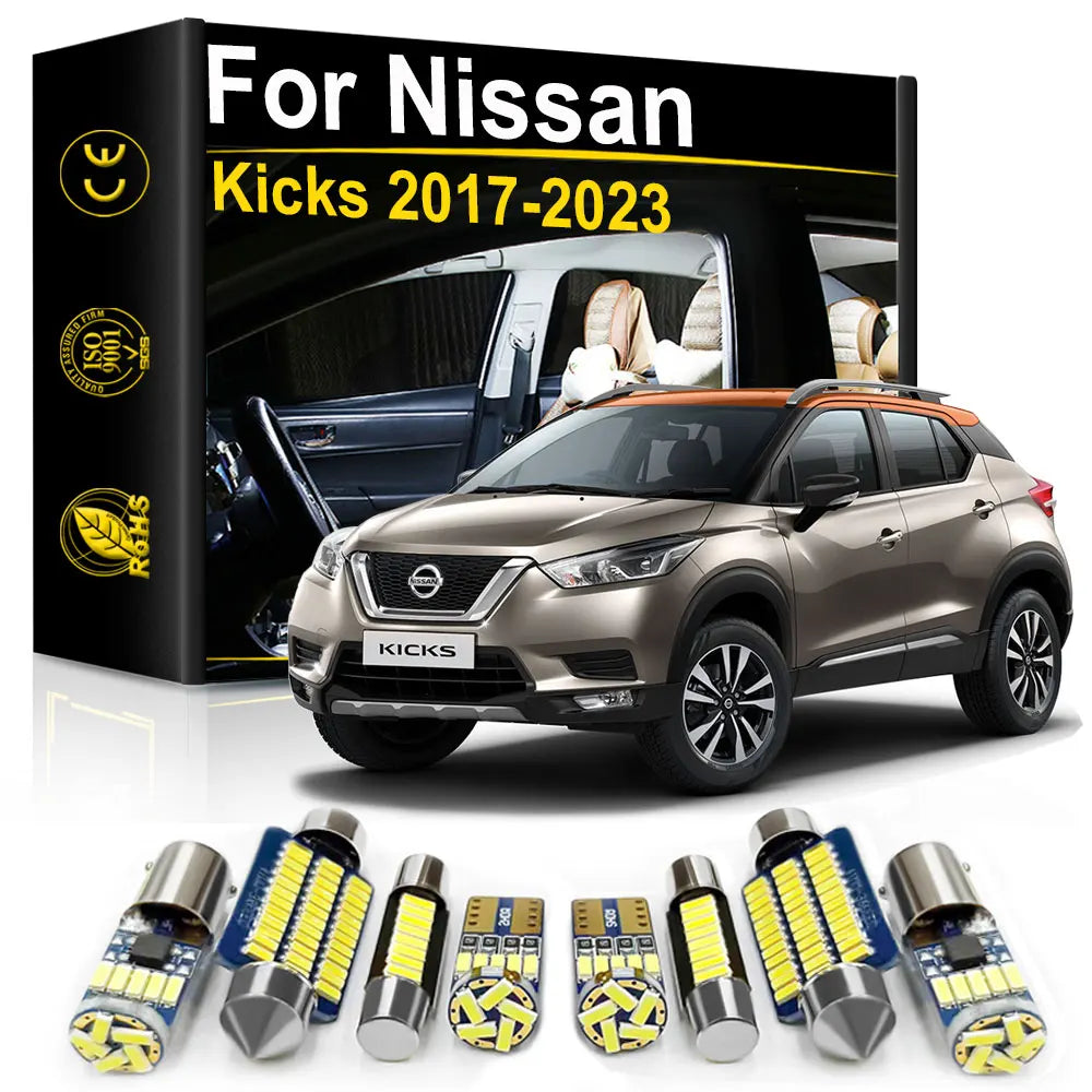 LED Interior Light Kit for Nissan Kicks - Canbus Error-Free Bulbs | AUTOKITSHOP
