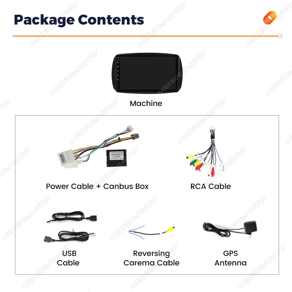 MEKEDE&NAVIFLY Android 14 Intelligent carplay system For Mercedes Benz Smart 453 Fortwo 20
