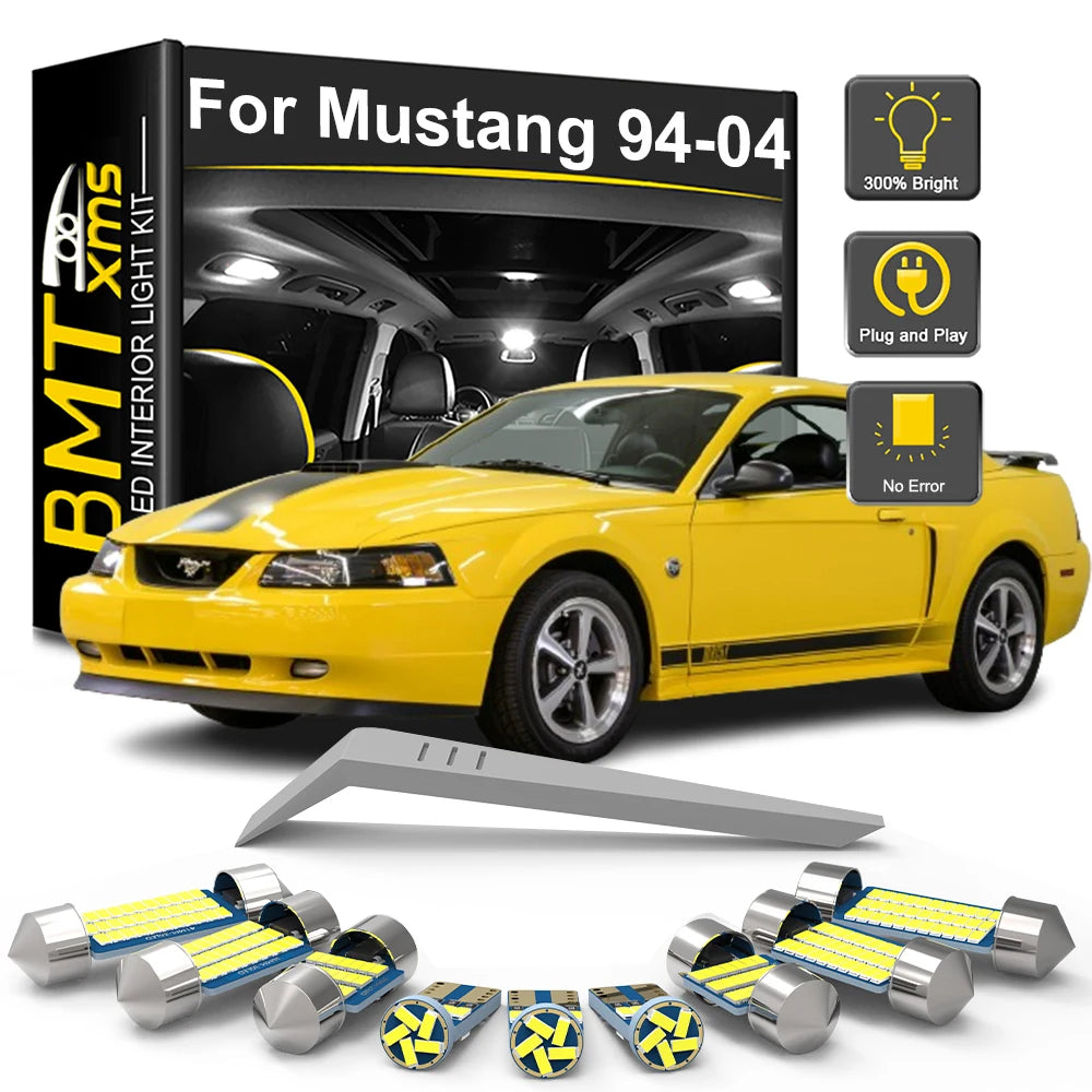 13-Piece LED Interior Light Kit for Ford Mustang - Canbus Error-Free Bulbs | AUTOKITSHOP