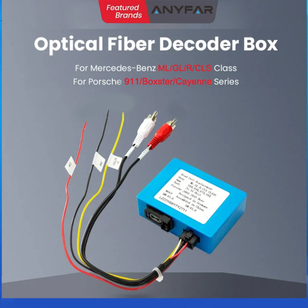 Car Stereo Radio Optical Fiber Decoder Most Box For Benz B200 ML SL SLK R350 C W203 CLK W2