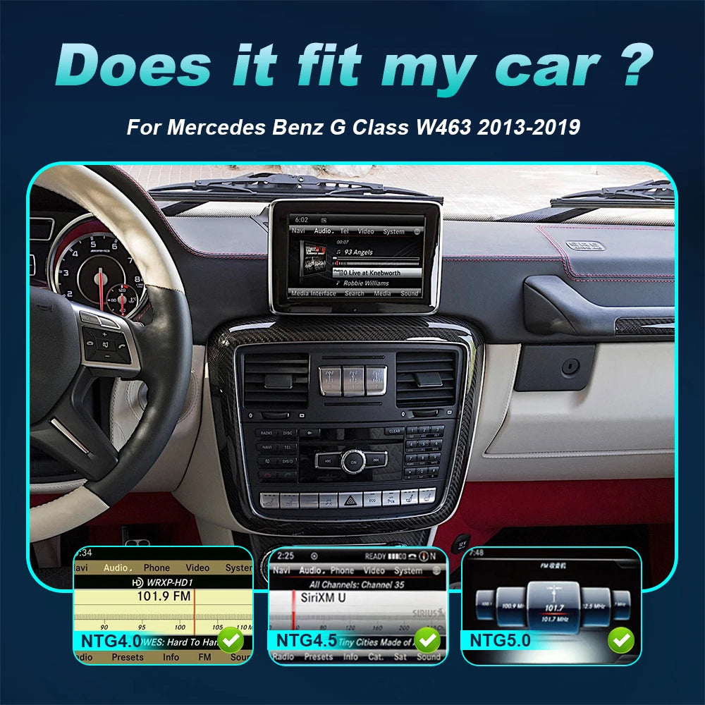 Android 14 Wireless Auto CarPlay For Mercedes Benz G Class W461 W463 G500 2012-2019 Car Mu
