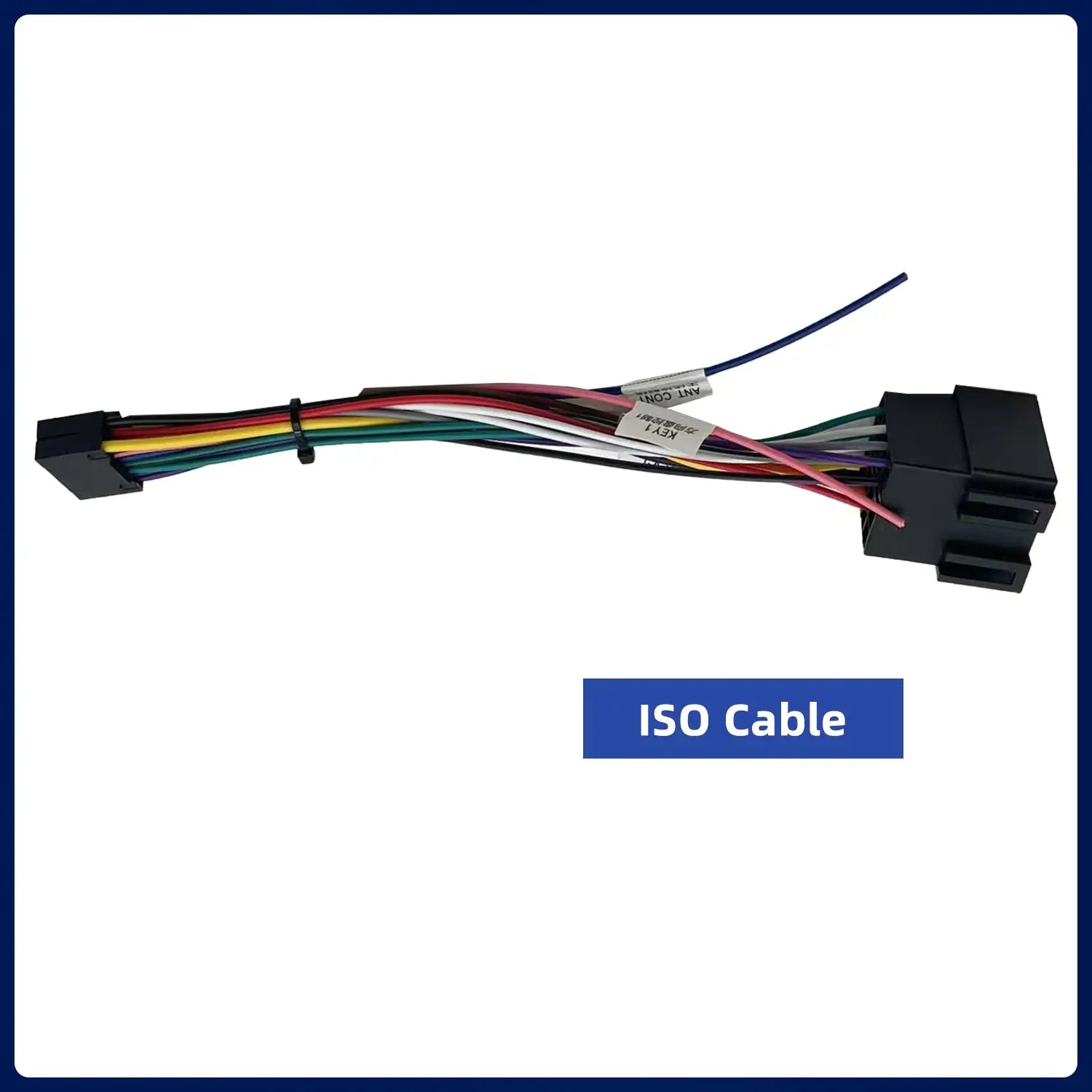Car Android Head Unit Universal 16 Pin To ISO Power Cable Adapter Wiring Harness Kits Acce