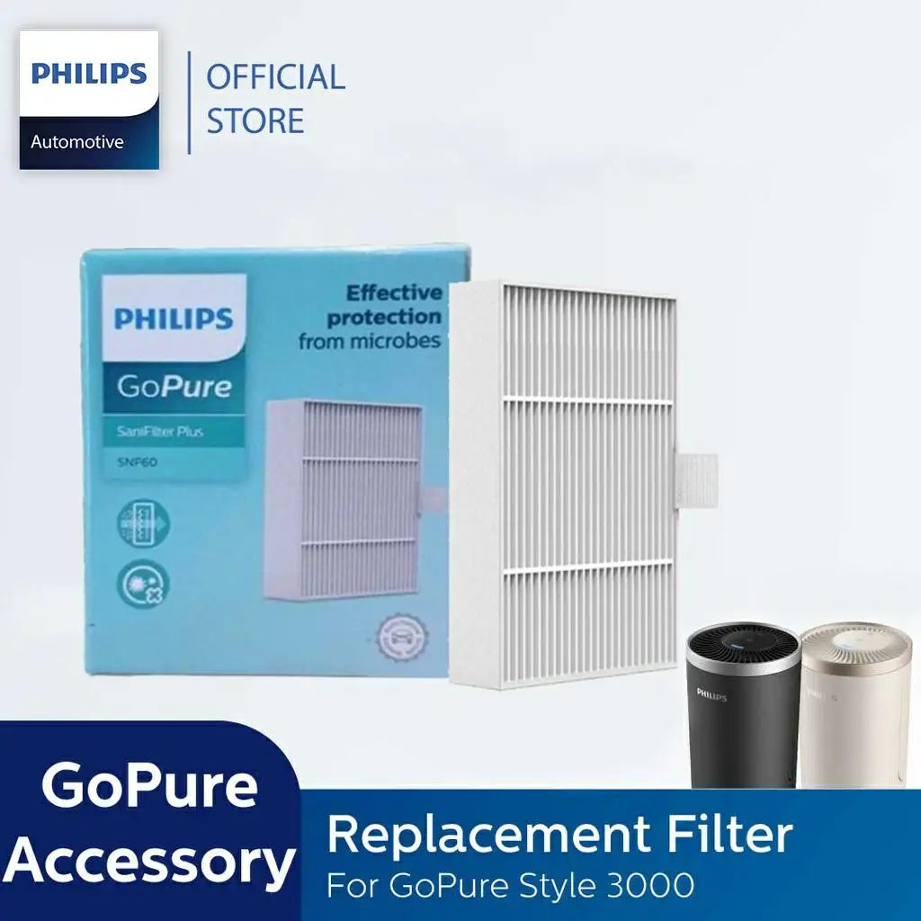 Philips GoPure Replacement Filter for GoPure Style 3000 Series Car Air Purifier S3601 and