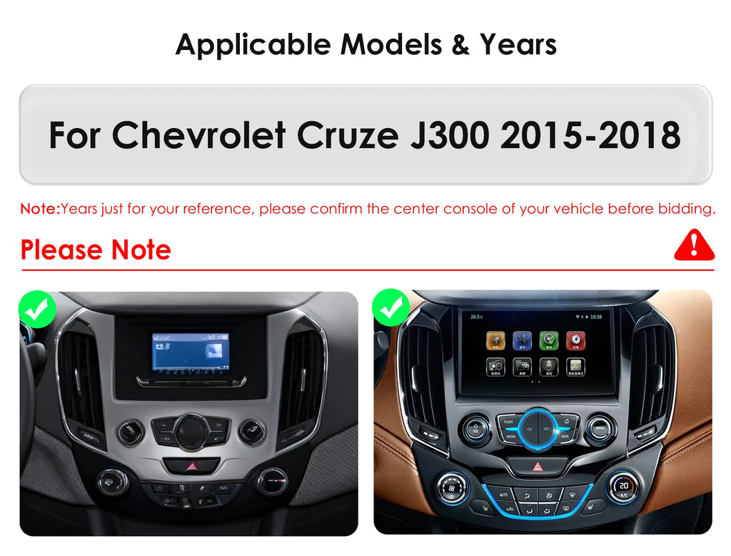 9.7"2din Carplay Android 14 Car radio for Chevrolet Cruze J300 2015-2018 360 Cam Autoradio
