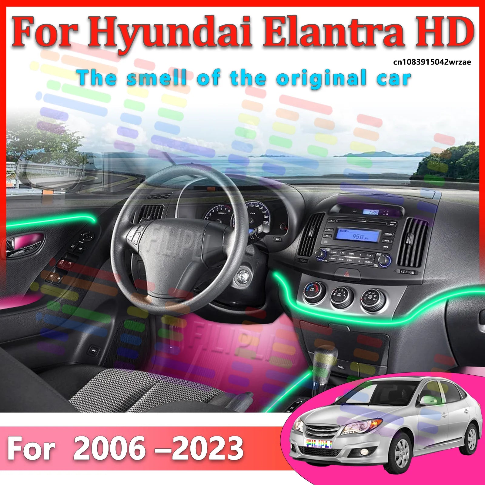 64 RGB - Neon Strip - for Hyundai - App Control - Car Interior Lighting | AUTOKITSHOP