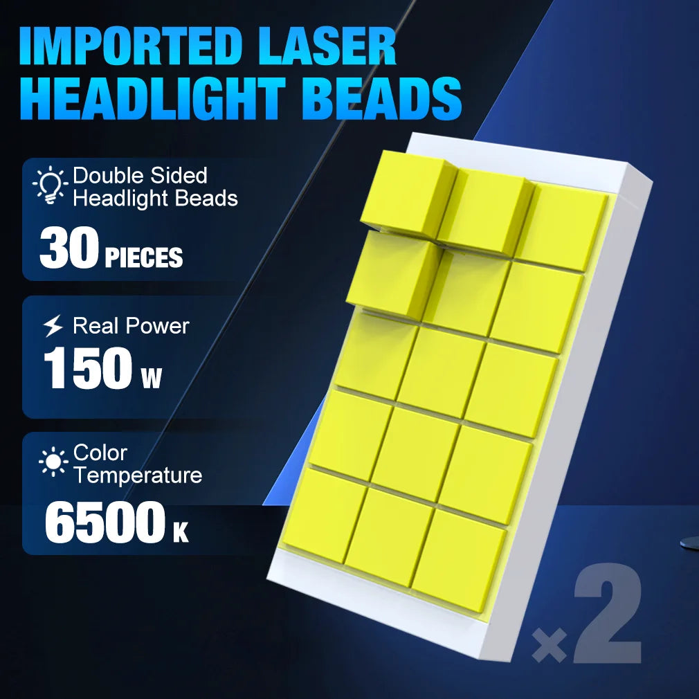 S&D H4 H7 CANBUS LED HeadLight Bulb 30CSP Chips 150W 30000LM H11 H1 Led Headlamps Light Fo