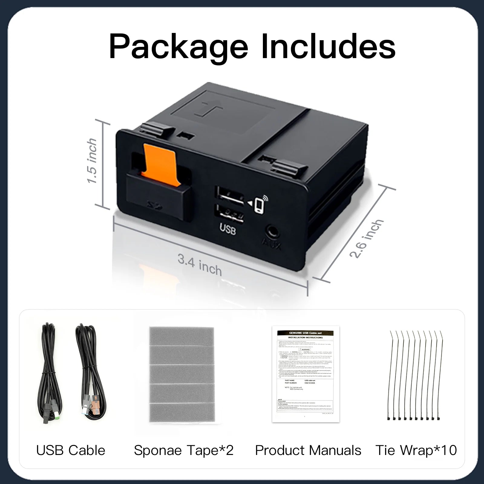 P3 For Wireless Apple CarPlay Android Auto Adapter USB Hub OEM for Retrofit Mazda 2 3 6 CX