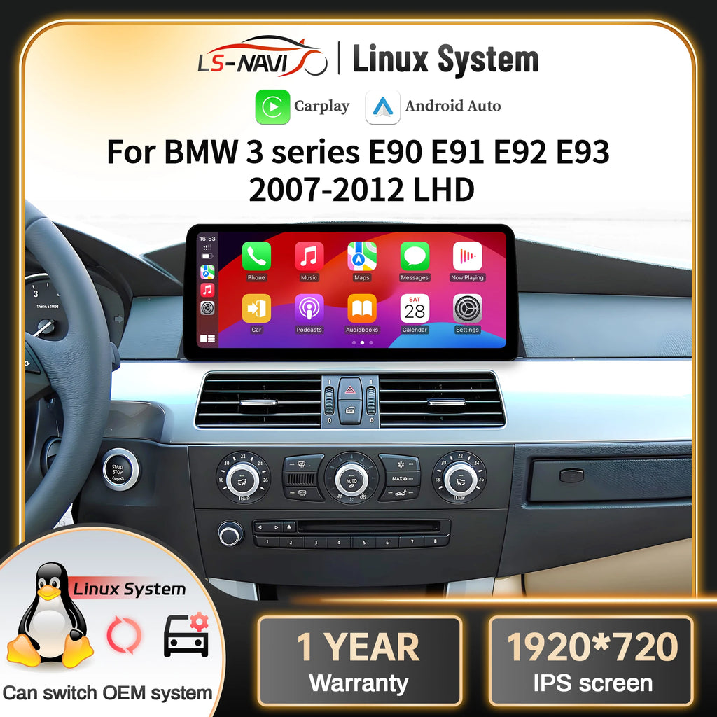 Linux Multimedia Screen Left Hand Drive For BMW 3 series E90 E91 E92 E93 2007 2008 2009-20