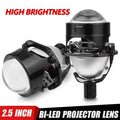 2.5 Inch LED Halo Angel Eyes Projector Lens High Low Beam Bi LED Lights for H4 H7 9005 HB3