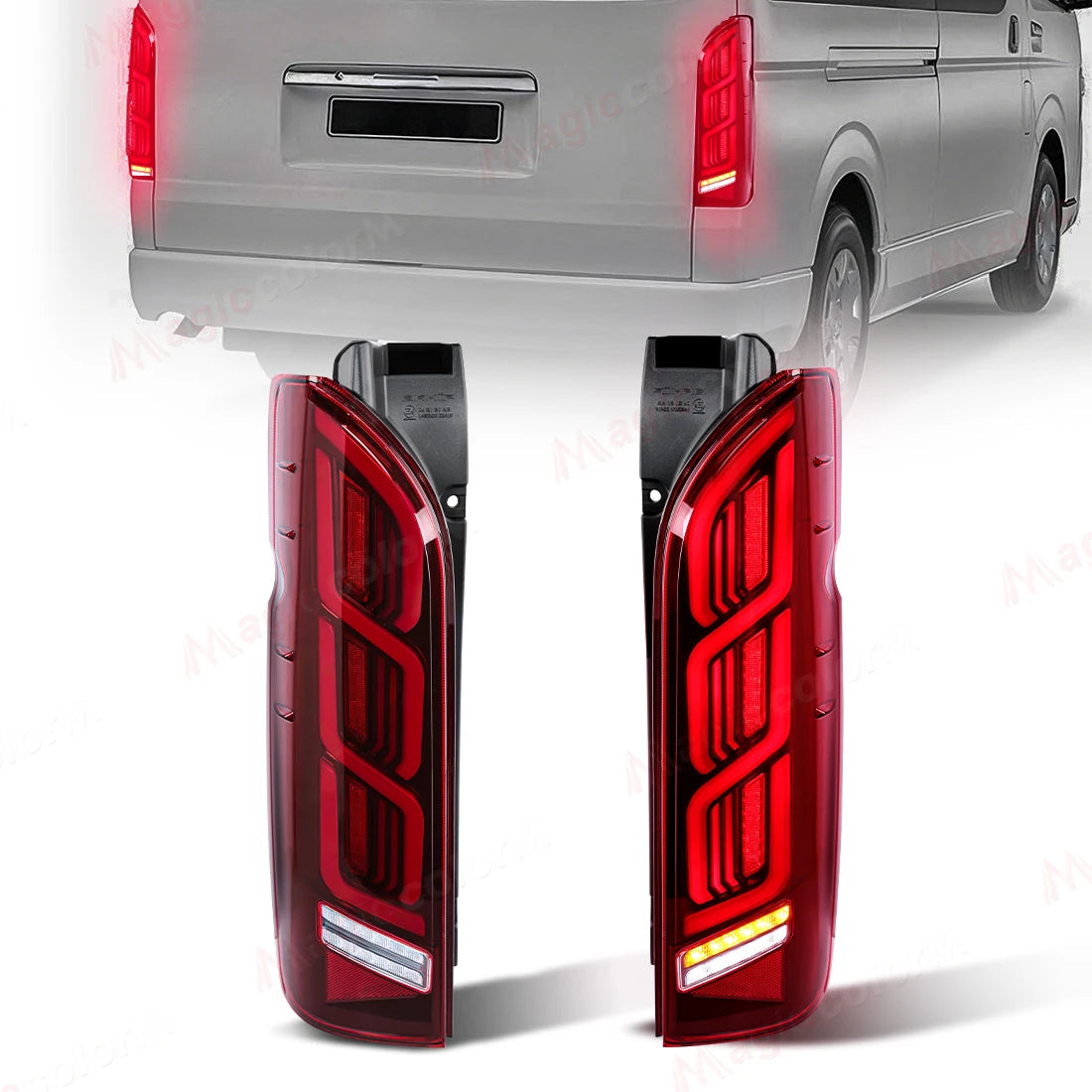 For Toyota Hiace 2005 2006 2007 2008 - 2015 2016 2017 2018 Car Tail Lamps LED Driving Turn | AUTOKITSHOP