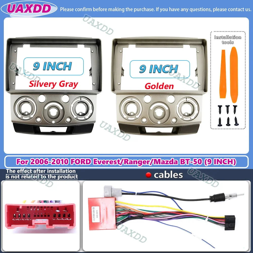 For 2006-2010 FORD EVEREST RANGER MAZDA BT-50 9INCH Car Radio Fascias Android MP5 CD GPS P