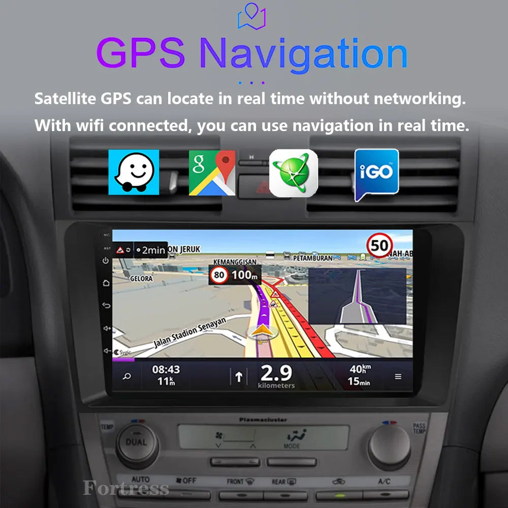Android 16 Car Radio For Toyota Camry XV40 2005 - 2011 Head Unit 4G LTE 5G WIFI Multimedia