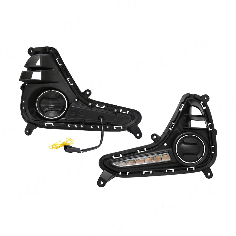 For Hyundai Grand I10 2017 2018 2019 DRL Daytime Running Light LED Fog Lamp Turn Signal Ye | AUTOKITSHOP
