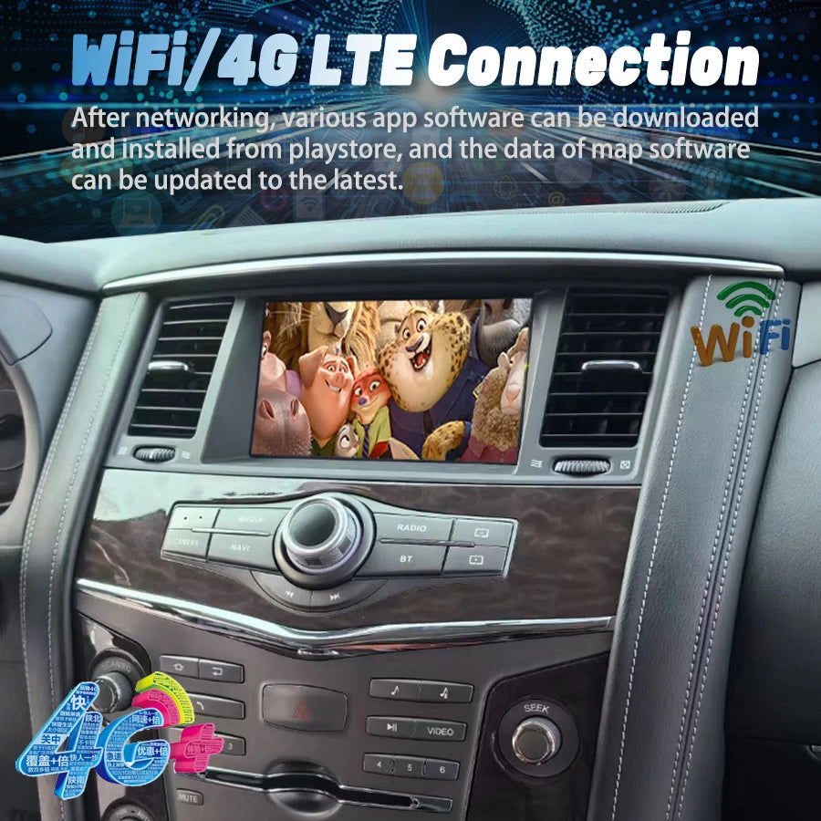 2 Din Qled Screen 256GB Android 13 Car Radio Multimedia Player For Infiniti Qx80 Qx56 For  | AUTOKITSHOP